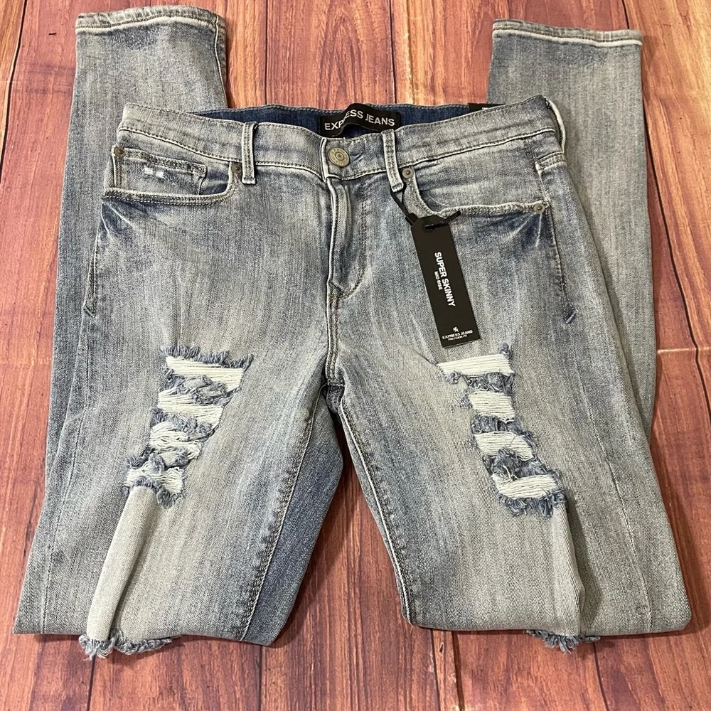 Express Super Skinny Mid-Rise Skinny Jeans